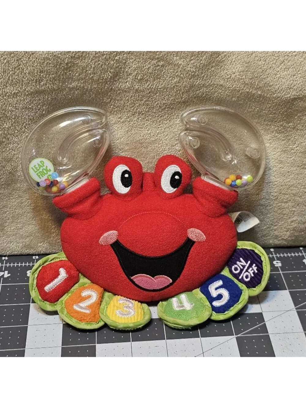 Baby Rattle Crab LeapFrog Learn To Count In Spanish & English Stuffed Plush